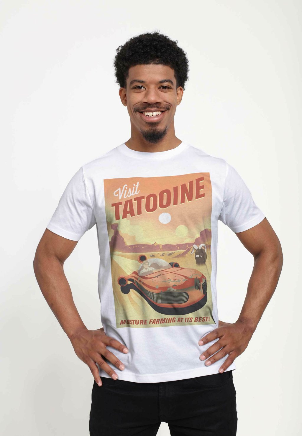 

Футболка с принтом STAR WARS MOISTURE FARMING UNISEX Henry Tiger, белый