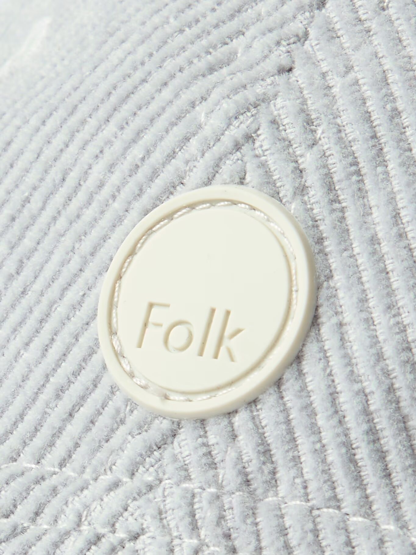 

Бейсболка из хлопкового вельвета FOLK, серый