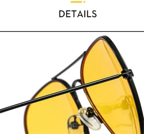 

Солнцезащитные очки с двойной перемычкой, женские и мужские, в оправе из сплава, с градиентными линзами, солнцезащитные очки для женщин и мужчин MTZJH, Gold Yellow