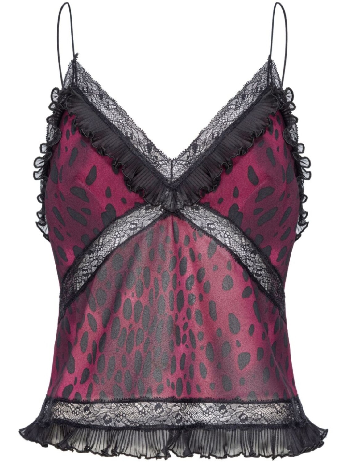 

PINKO топ Georgette Strasbourg со вставками, красный
