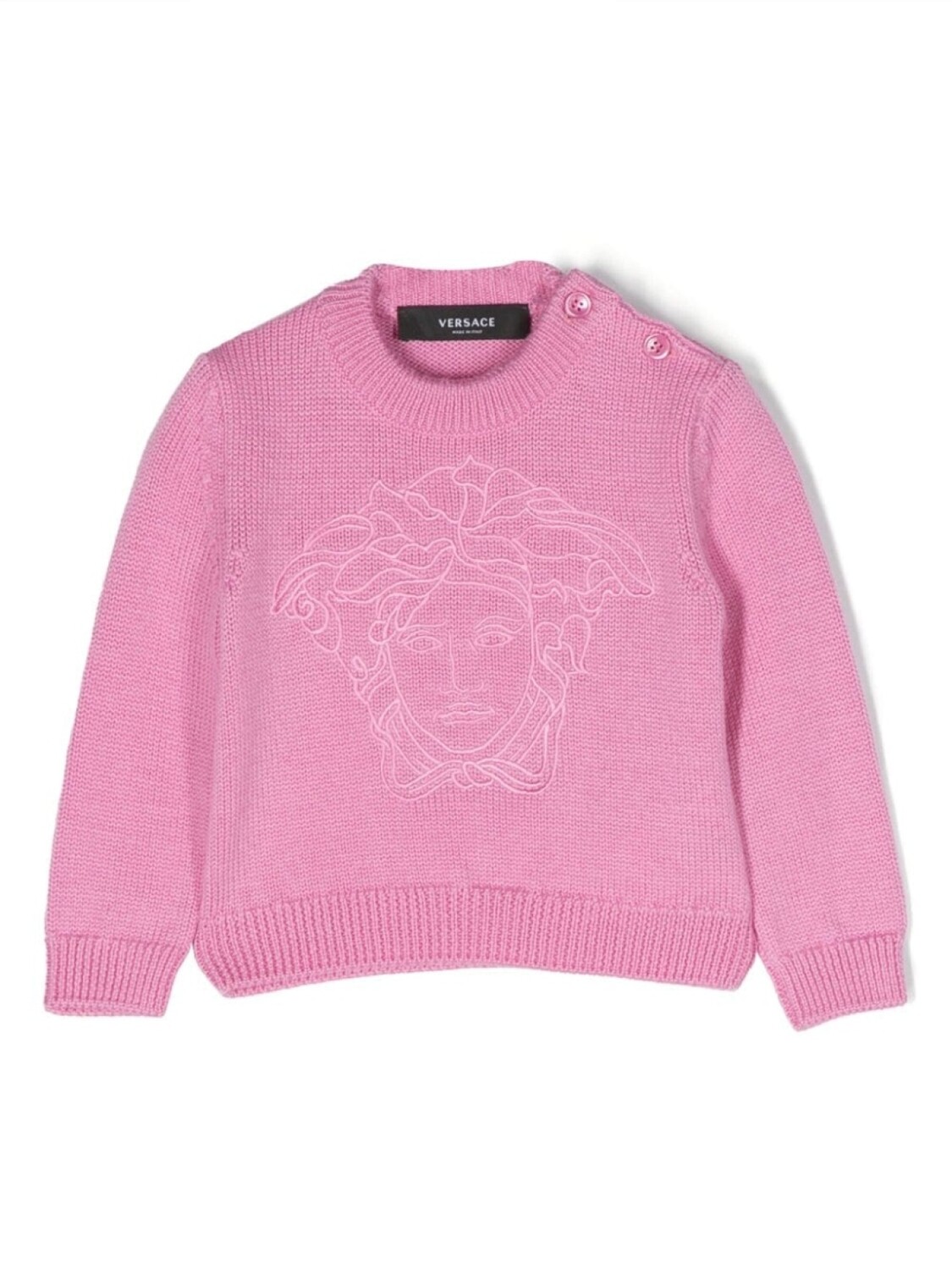 

Versace Kids джемпер с вышивкой Medusa, розовый