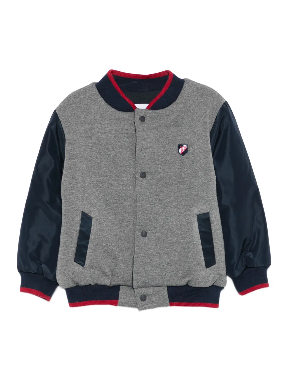 

Бомбер с контрастными вставками Patachou, серый