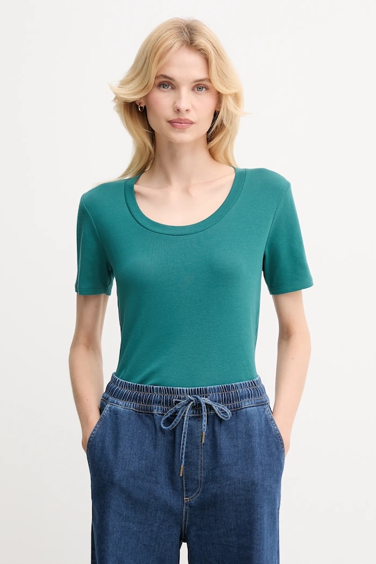 

Хлопковая футболка United Colors Of Benetton, бирюзовый, Зеленый, Хлопковая футболка United Colors Of Benetton, бирюзовый