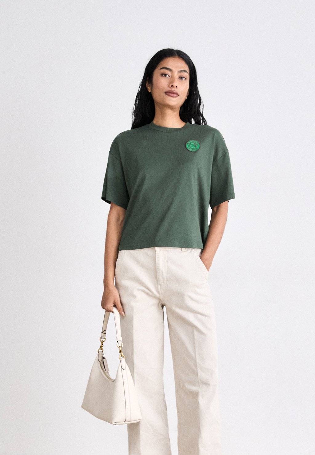 

Базовая футболка Lacoste, темно-зеленый