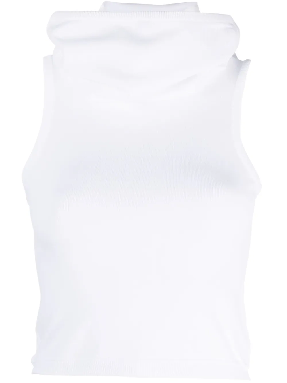 

Укороченный топ с капюшоном Alaïa, белый