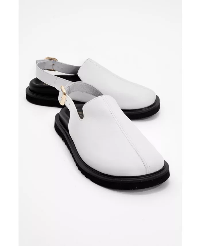 Сабо из кожи Laby (женские) Forever & Always Shoes, белый