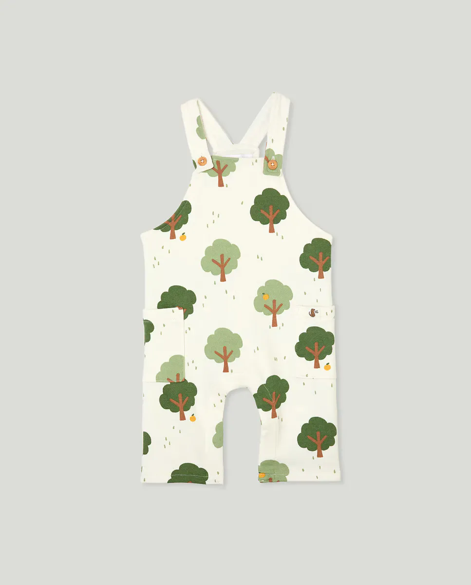 

Длинный комбинезон для мальчика из мягкого плюша Baby El Corte Inglés, белый