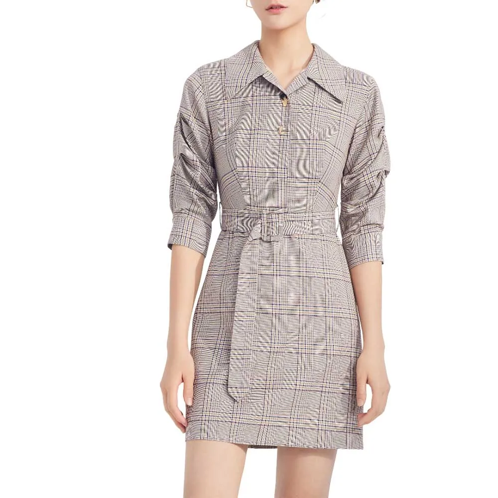 

Платье Lily Plaid Shirt, серый
