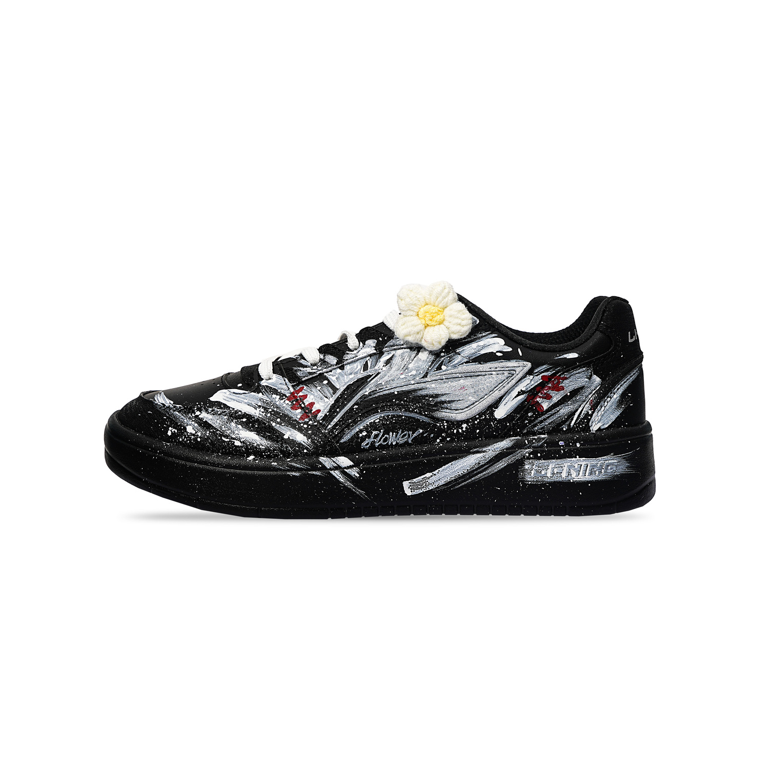 

Li Ning Sycee V3 Кроссовки для скейтбординга мужские, низкие, из искусственной кожи, с амортизацией, устойчивые к истиранию и скольжению Li-Ning, черный белый