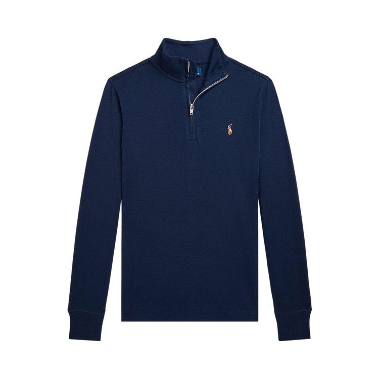 

Лонгслив Polo Ralph Lauren Long Sleeve Cotton Interlock Half-Zip, Refined Navy