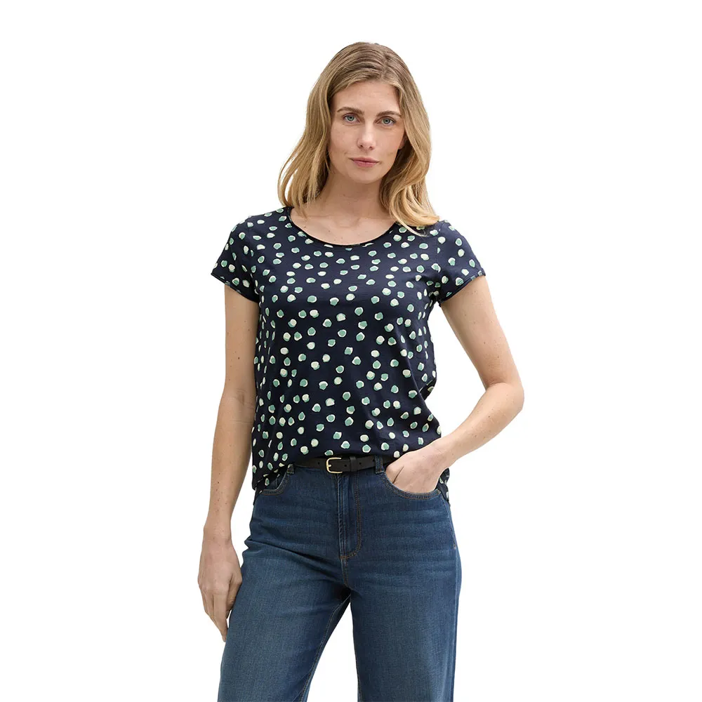 

Футболка с коротким рукавом Tom Tailor Slub Crew Neck, синий