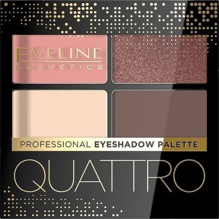 

Палитра теней Eveline Quattro Professional с аппликатором для теней 06 3.2G, New1