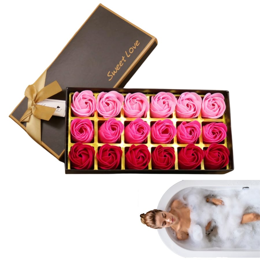 

Цветочная коробка Мыло Розы Цветы Подарок на День матери День рождения Именины Okazeo