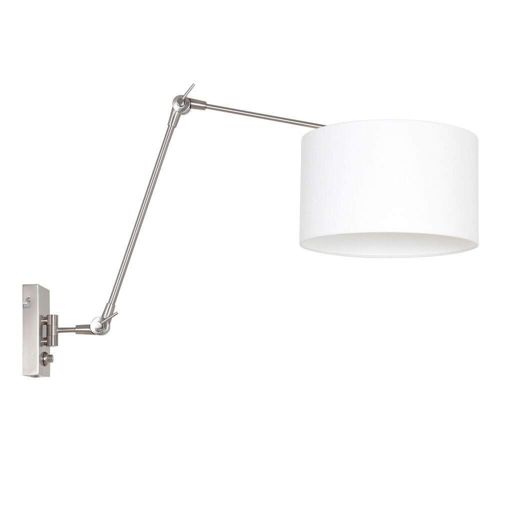 

Настенный светильник Steinhauer Prestige Chic 1 лампочка матовая сталь/белый лен 80x30см