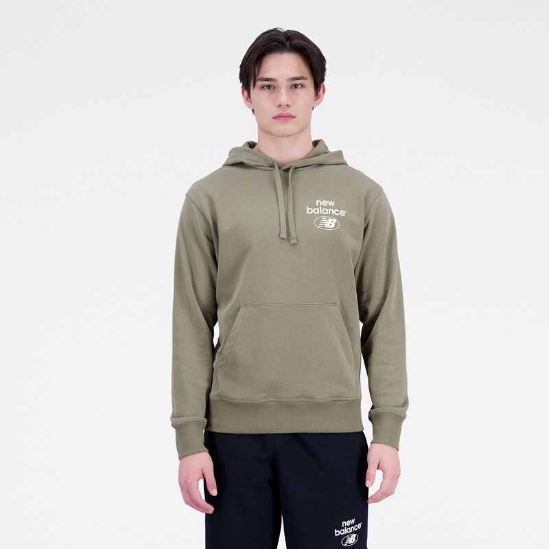 

Футболка nb essentials hoodie New Balance, цвет cgn covgreen