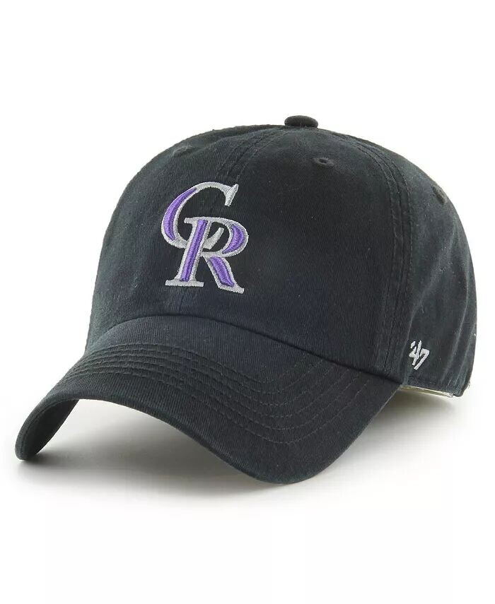 

Черная мужская приталенная шляпа с логотипом Colorado Rockies Franchise '47 Brand, черный