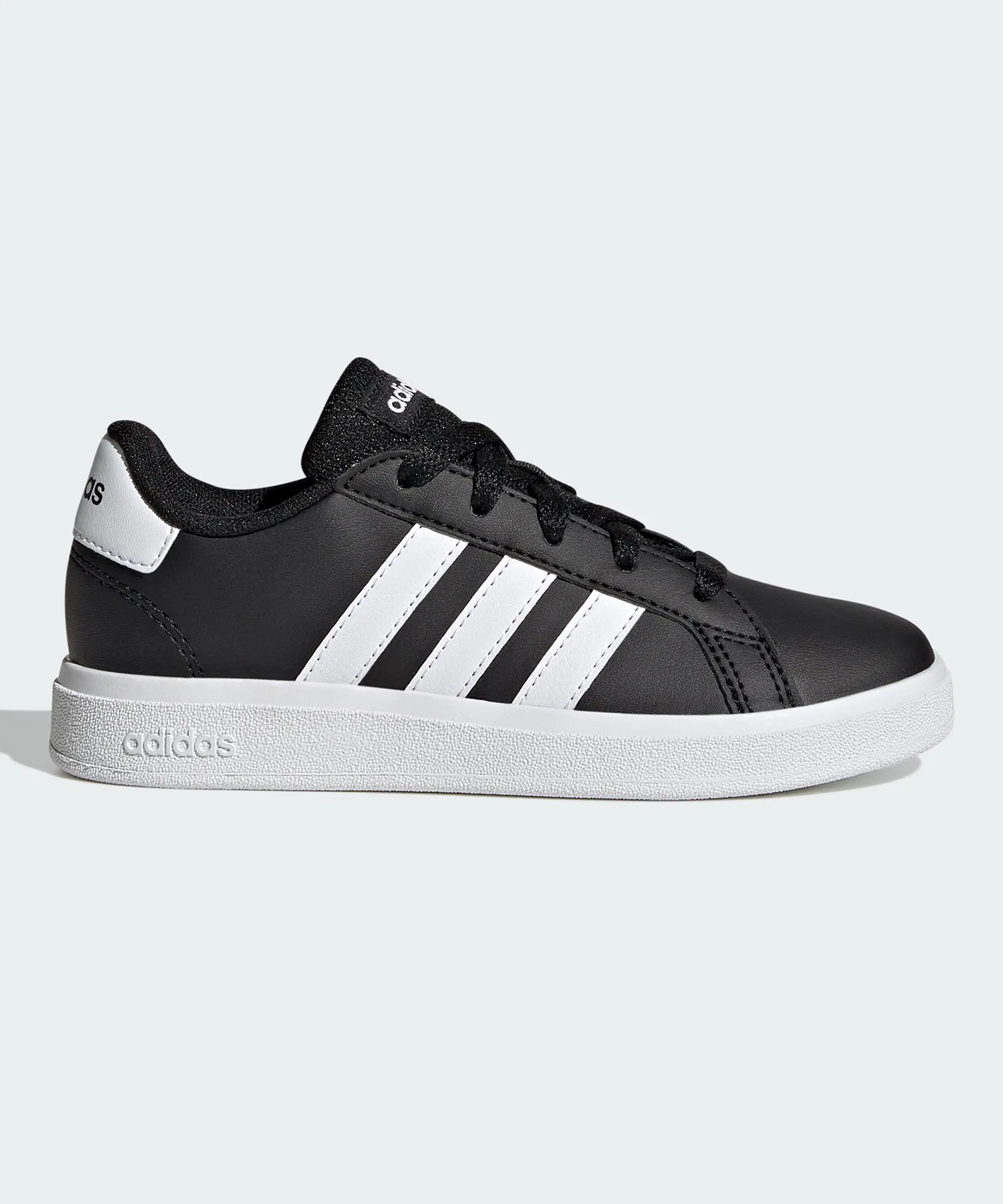 Женские и детские кроссовки adidas GrandCourt из искусственной кожи, чёрно-белые