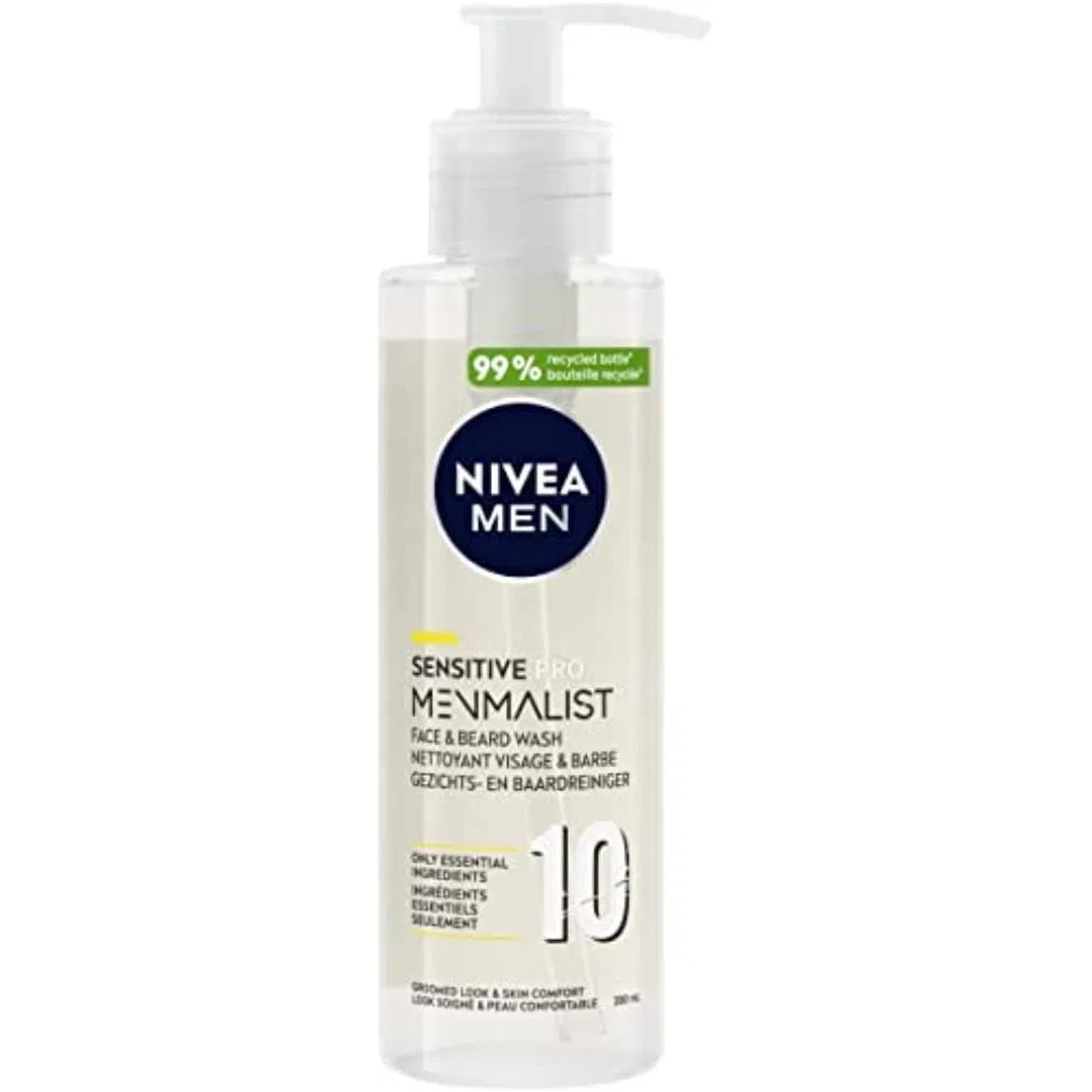 Гель для умывания Nivea — Мужской очищающий гель для лица и бороды MEN MENMALIST, ‎, 200 мл