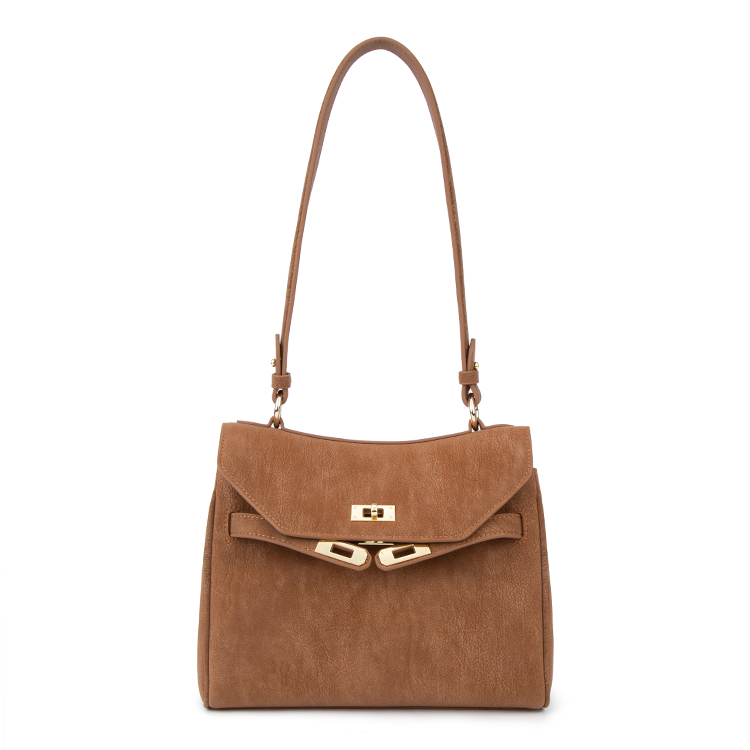 

ELLE Синтетическая кожа с коровьей кожей женская сумка через плечо Ebony Gray/Amber Brown