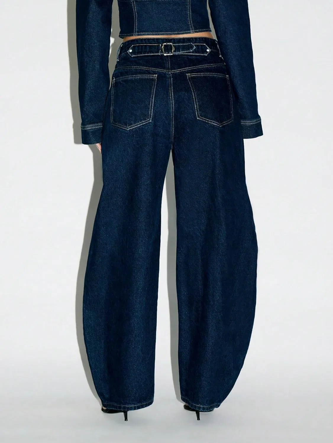 Джинсы, свободные, Dark Wash — фото 2