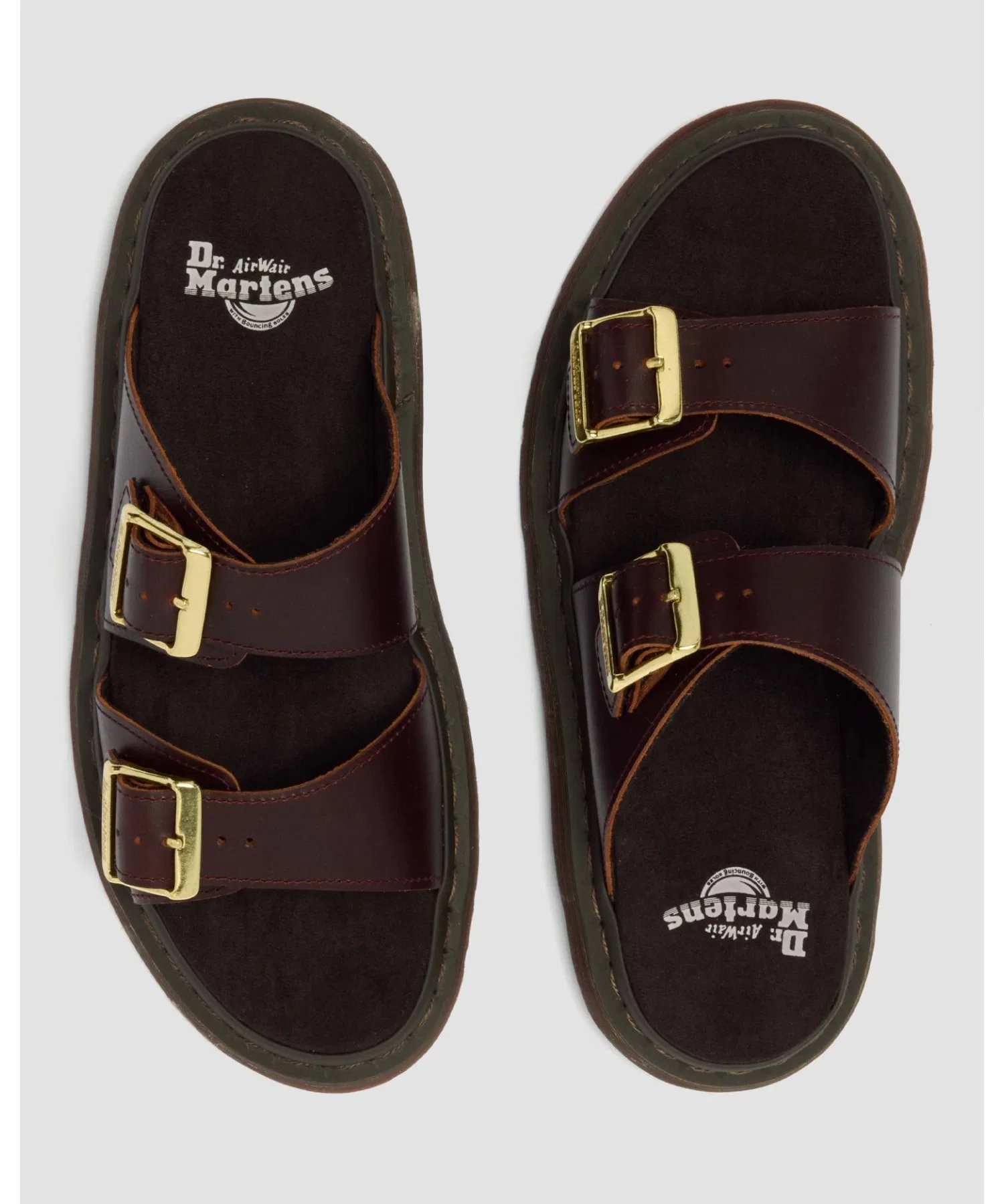 Мужские сандалии Dr. Martens JOSEF из натуральной кожи коричневые — фото 2