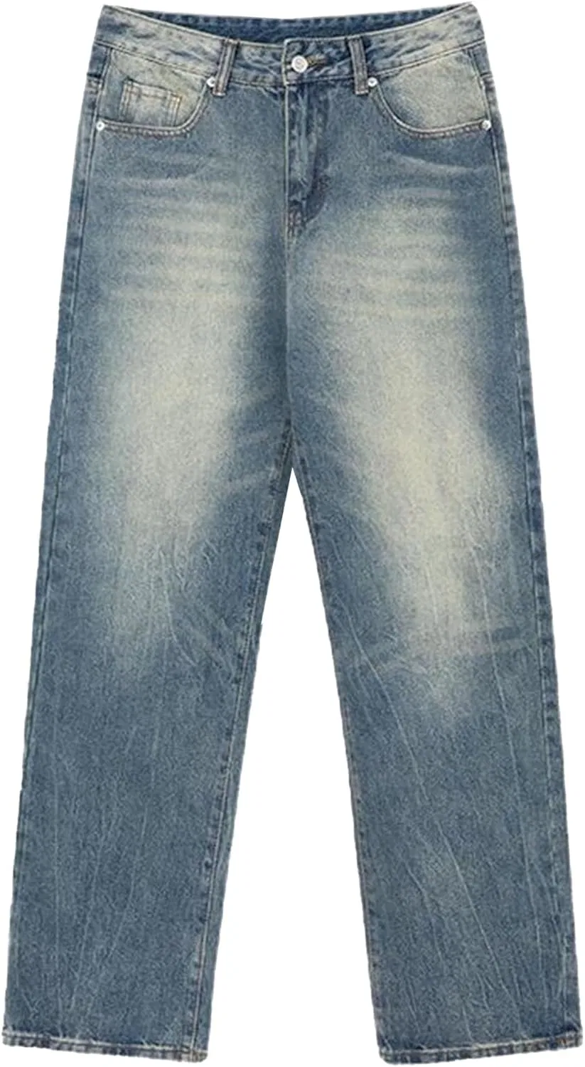 Джинсы широкие Casual Loose Long, Синий