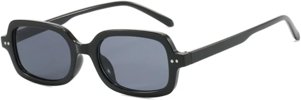 

Популярные модные маленькие прямоугольные солнцезащитные очки для женщин, ретро-очки с градиентным переходом, защита от УФ-излучения UV400, мужские очки цвета чая UUPTTPL, Black Gray