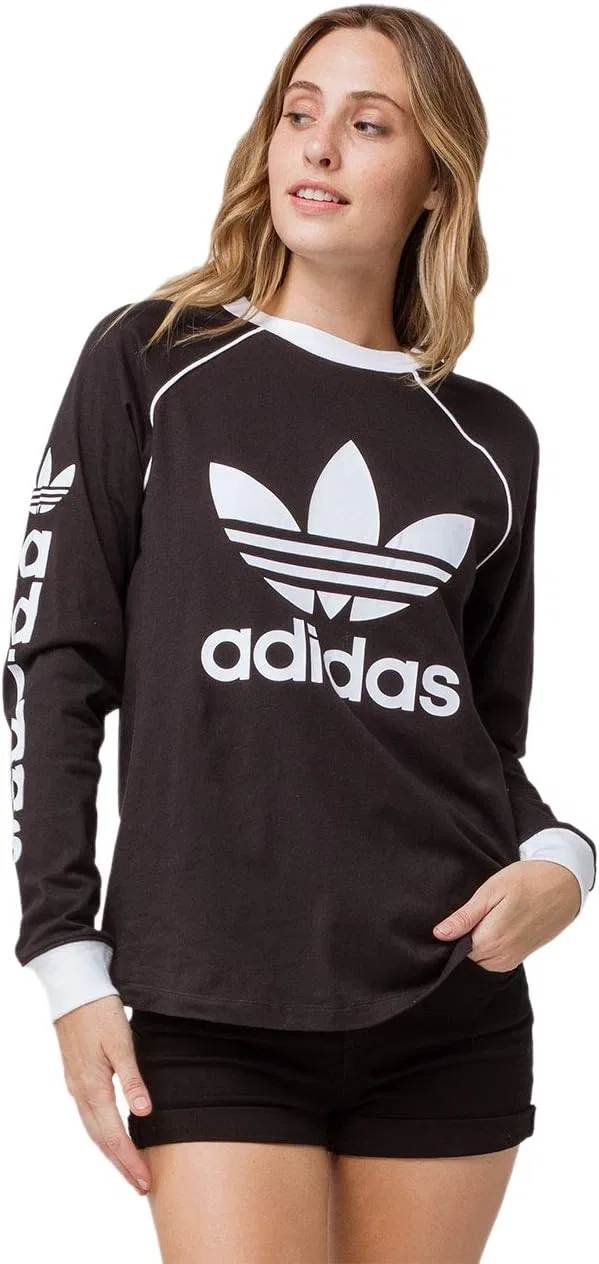 Футболка с длинным рукавом adidas Originals Linear Logo, черный