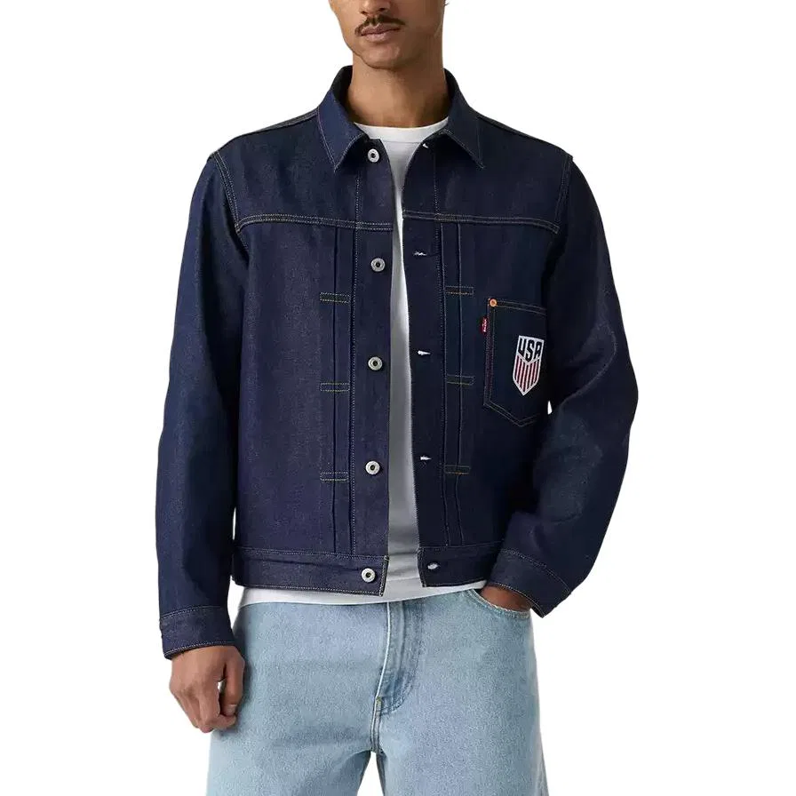 Джинсовая куртка Levis x SHIJIEBEIMEIGUODUI деним синий