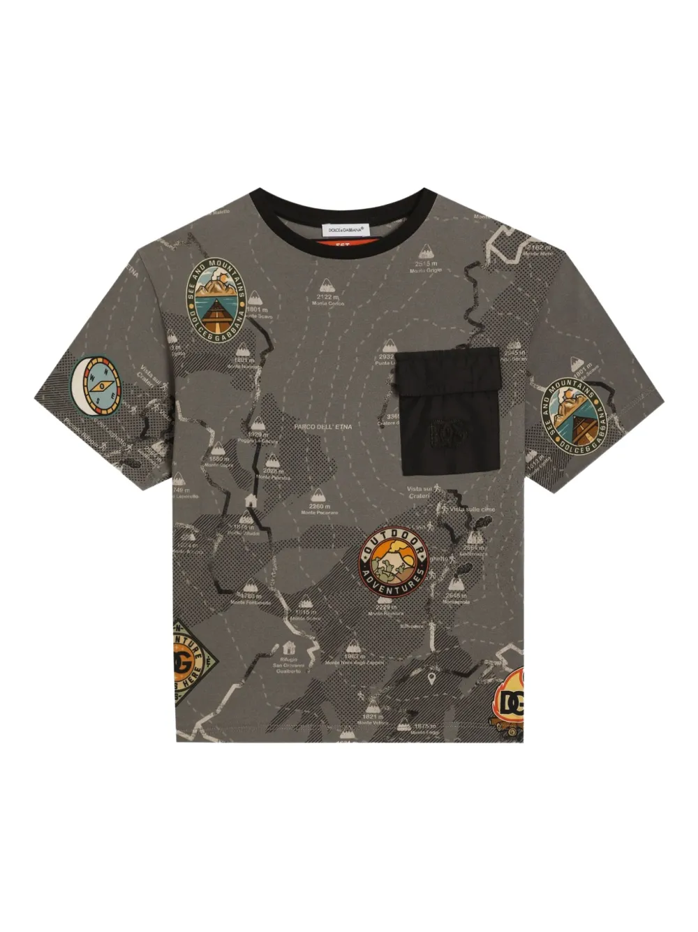 

Футболка с карманом Dolce & Gabbana Kids, серый