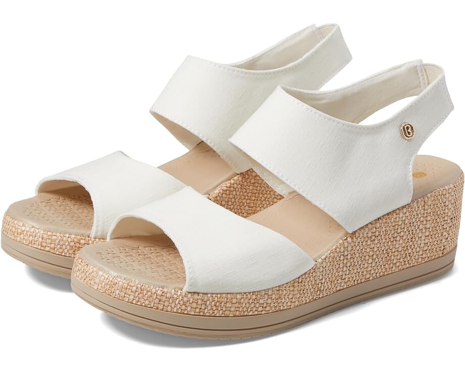 

Туфли Bzees Reveal Ankle Strap Wedge Sandals, белый