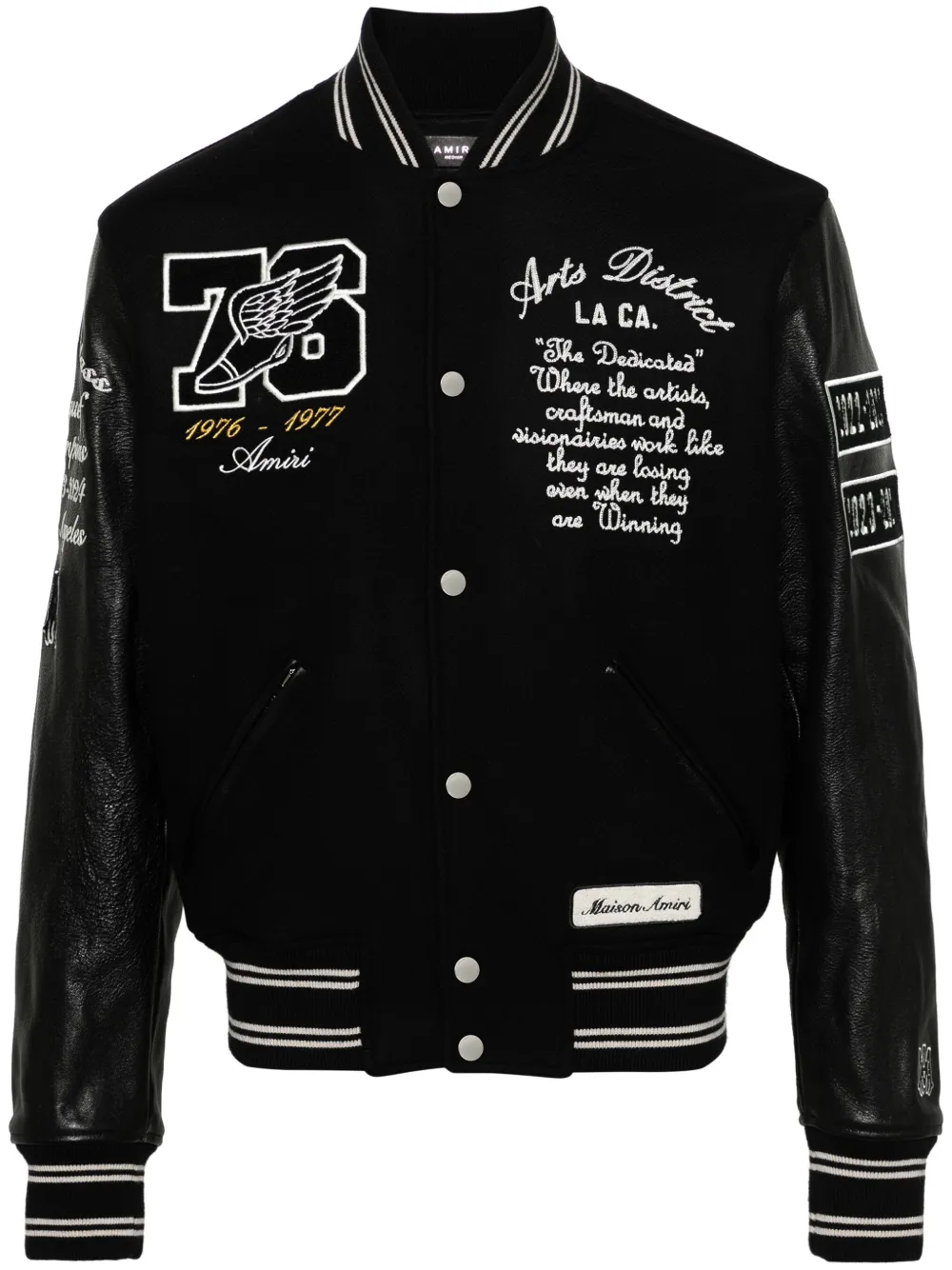 

Бомбер Eagle Varsity со вставками AMIRI, черный