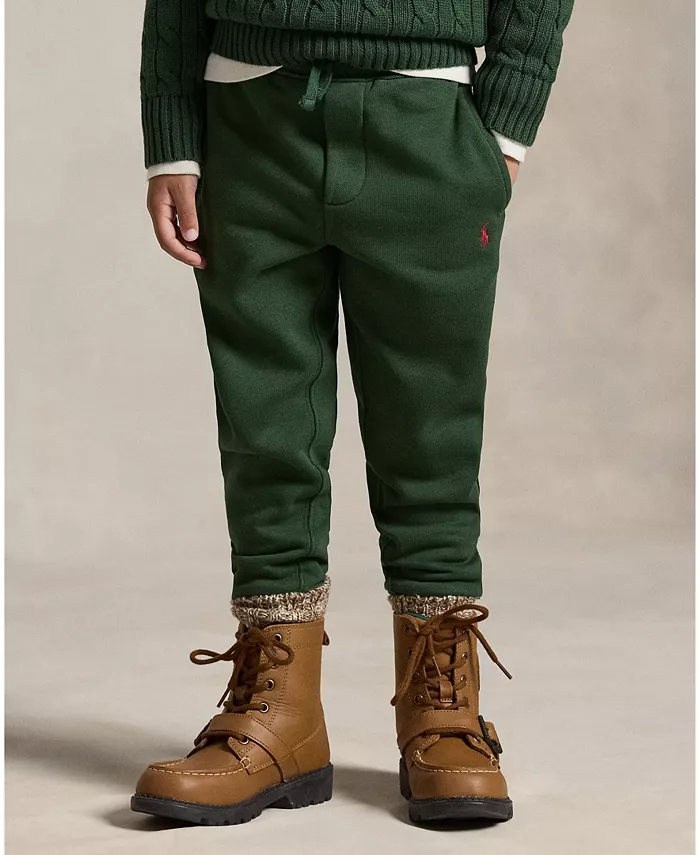 

Брюки-джоггеры для мальчиков 2-7 лет с отделкой в клетку из флиса Polo Ralph Lauren, зеленый