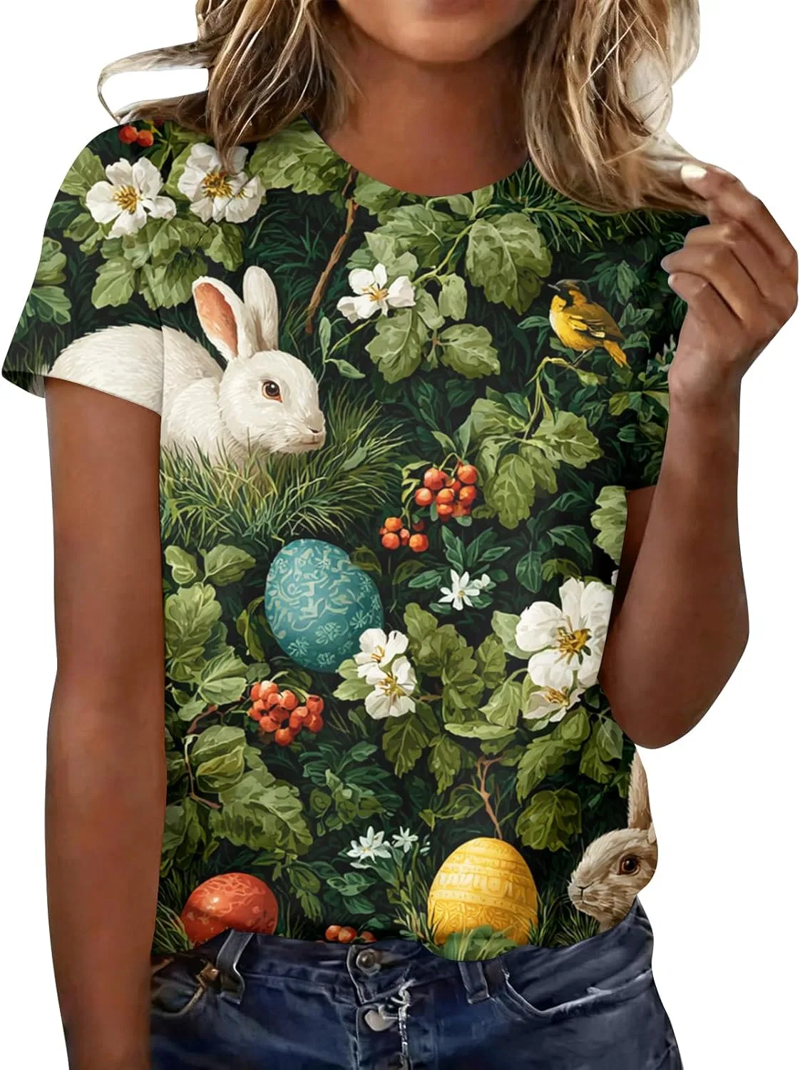 Футболка оверсайз с коротким рукавом, женская, 4-dark Green