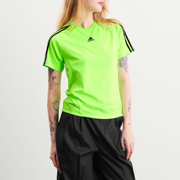 Узкий джерси Teamgeist adicolor Adidas, signal зеленый & черный — фото 2