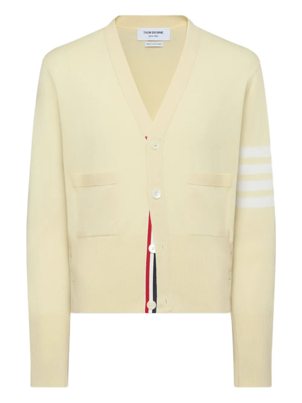 

Кардиган с полосками 4-Bar THOM BROWNE, желтый