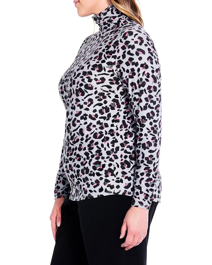 

Топ NIC+ZOE Plus Size Cheetah Pop Top, цвет Grey Multi