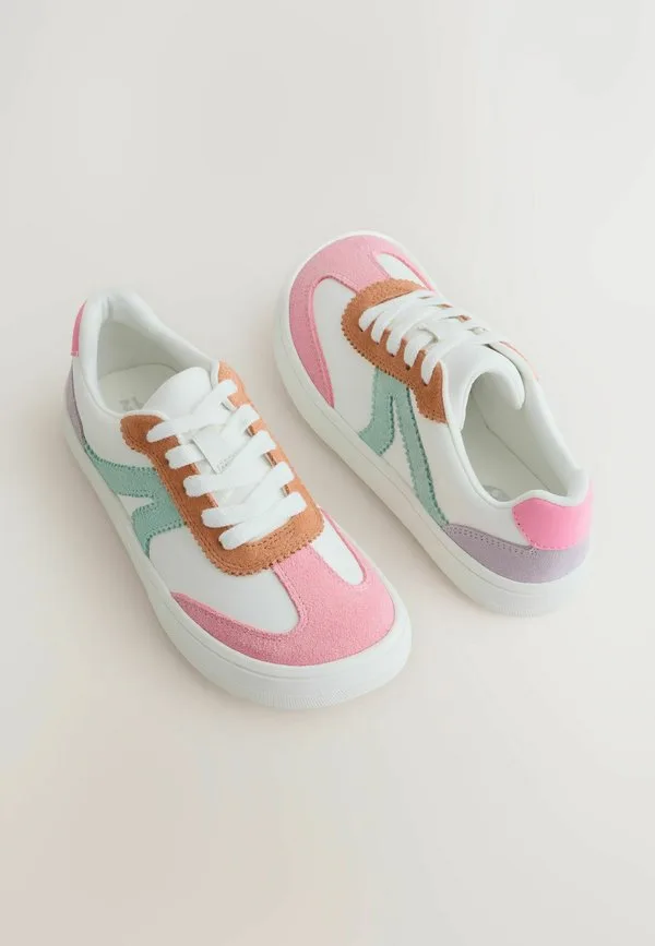 Обычные кроссовки на шнуровке для ходьбы босиком Next, Pastel Colour Block — фото 2