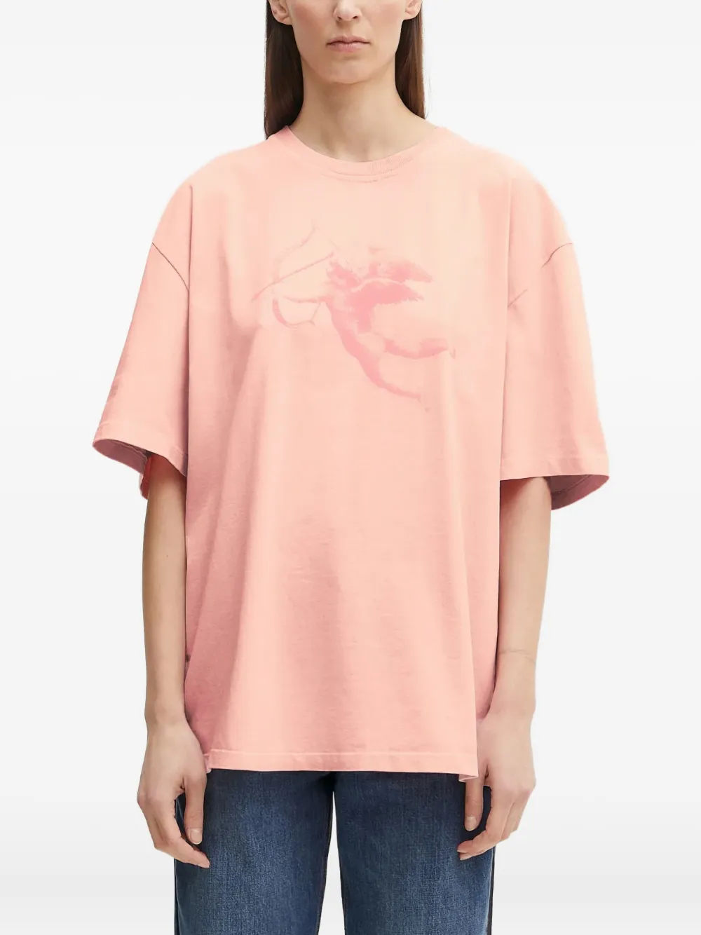 

Футболка с принтом Fiorucci, розовый