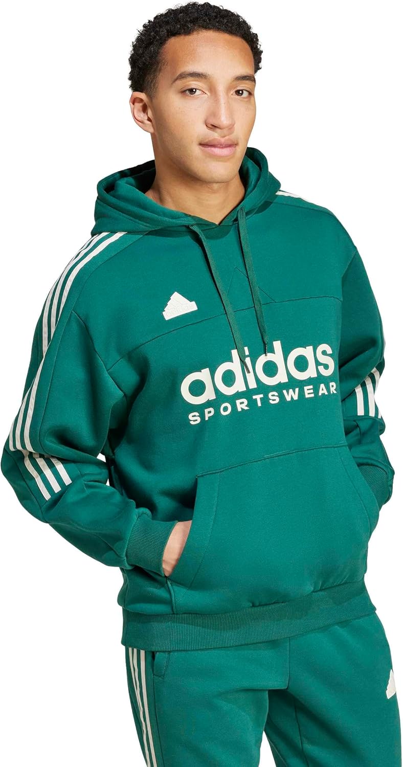 Мужская толстовка с капюшоном Tyro на флисовой подкладке, модель JSO38 Adidas — фото 3