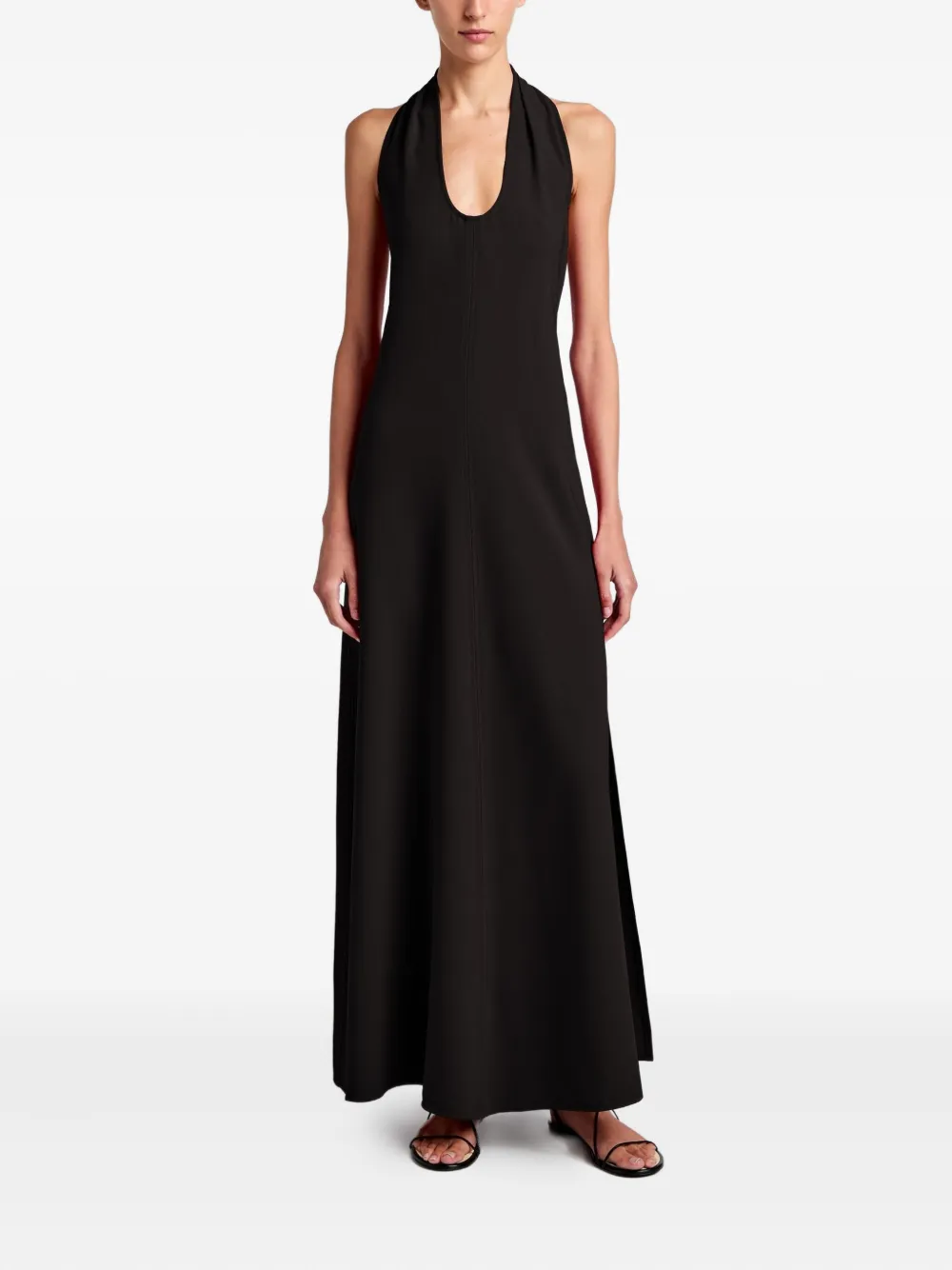

Платье макси Ember с вырезом халтер Proenza Schouler, черный