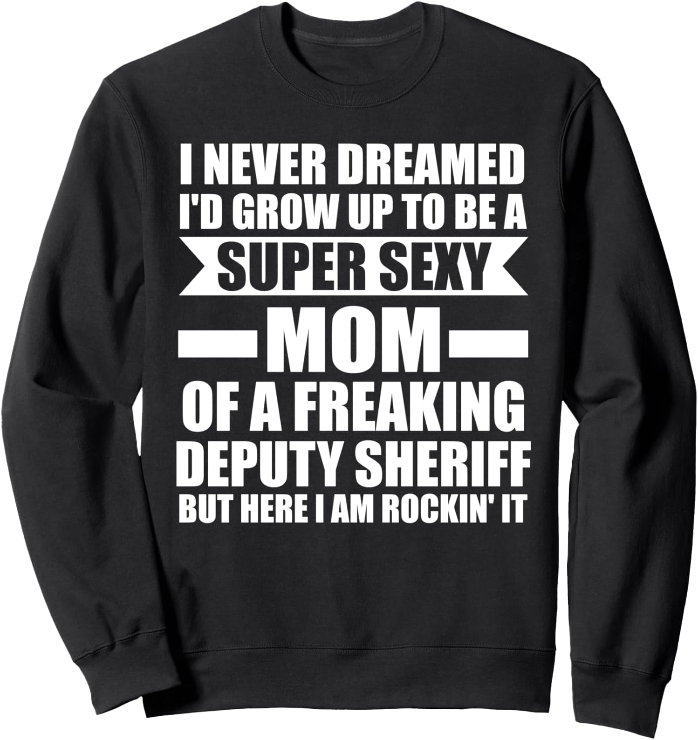 

Забавная толстовка с надписью «Мать заместителя шерифа» Gift For Police, черный