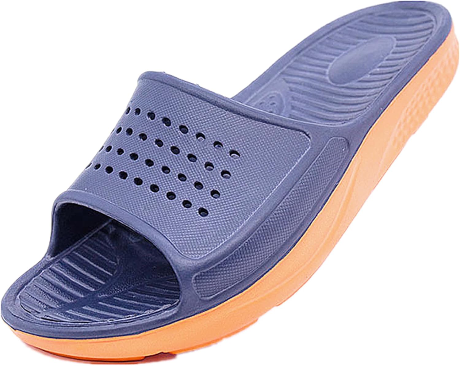 

Тапочки Asifn для мужчин и женщин с дренажными отверстиями, нескользящие, для ванной, спортзала, дома, бассейна, общежития, быстросохнущие для душа, синий