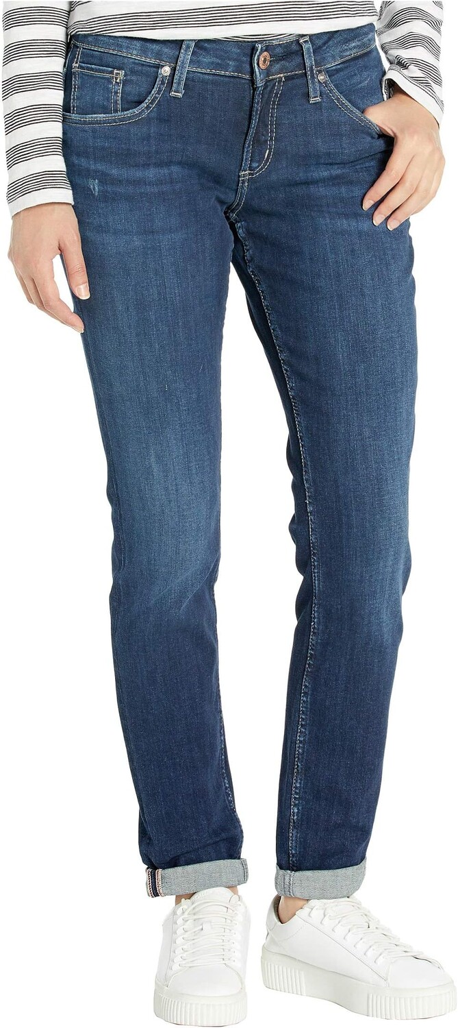 

Джинсы Silver Jeans Co. Boyfriend Mid-Rise Slim Leg Jeans in Indigo L27101SSX365, цвет Indigo