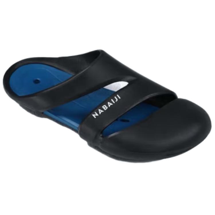 Противоскользящие тапочки с закрытым носком унисекс Ink Black DECATHLON, Ink Black Blue Base — фото 2