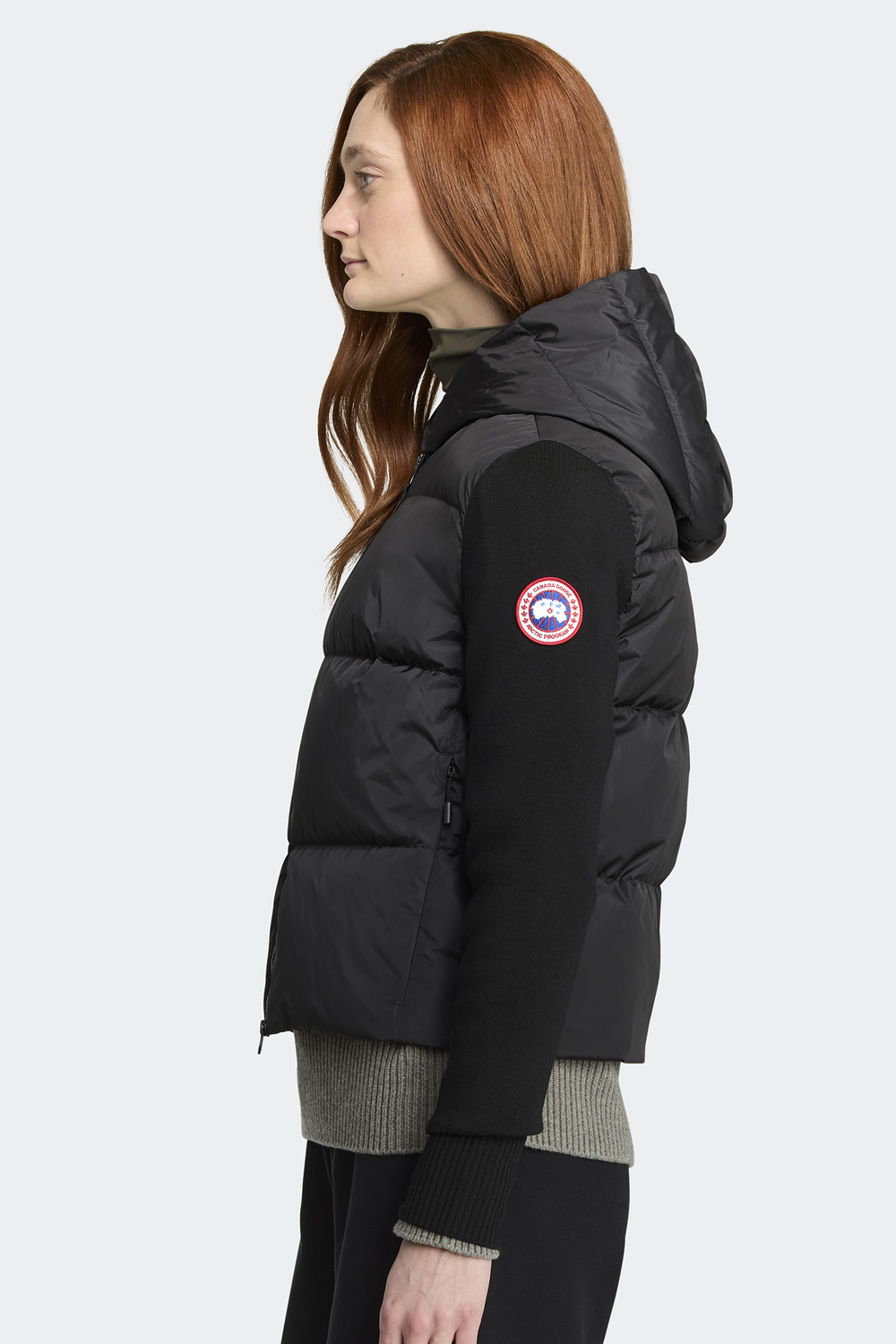 Толстовка Canada Goose HyBridge Wide Quilt Knit Hoody, черный — фото 3