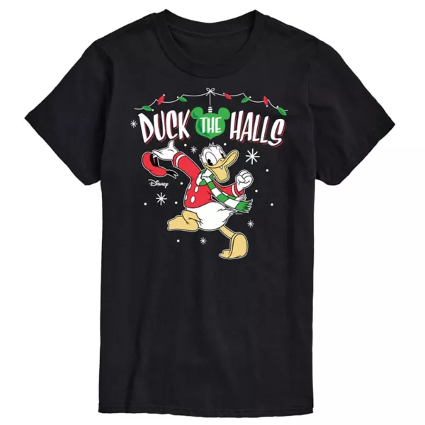 

Мужская футболка с длинными рукавами Duck the Hal Disney, черный