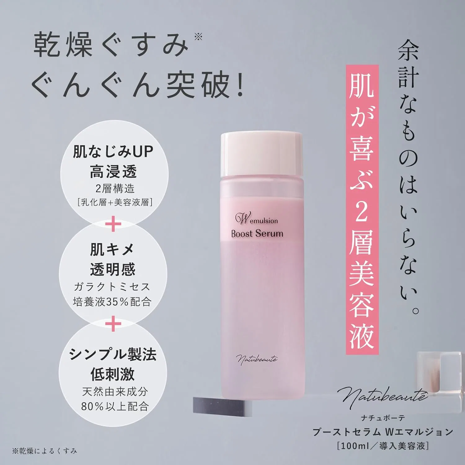 Эмульсия Naturboutique — Увлажняющая Natubote Boost Serum с галактомицесом % и витамином C, 100 мл — фото 2