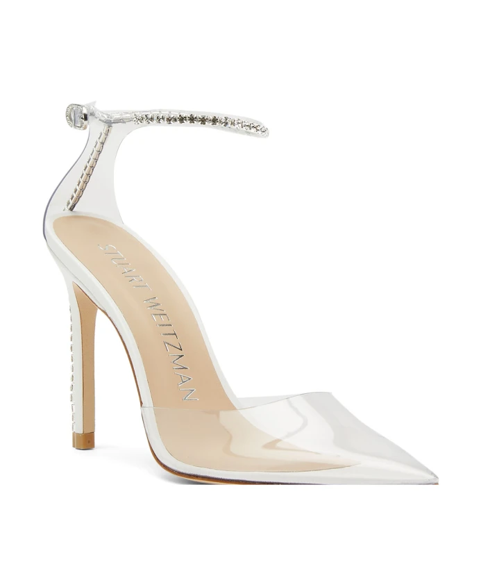 

Босоножки Glam 100 с ремешками Stuart Weitzman, белый