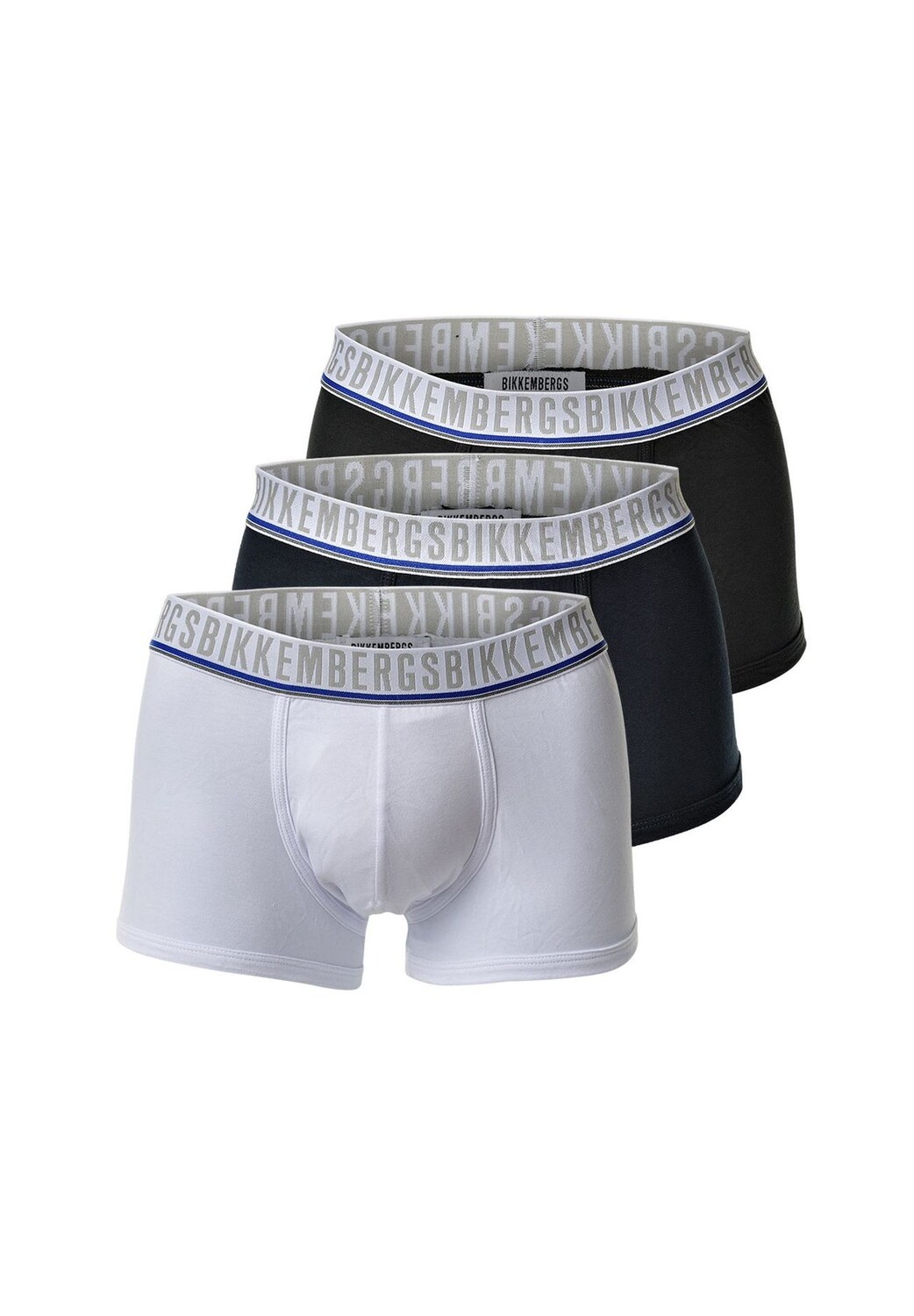 

Мужские шорты, 3 шт. - TRIPACK TRUNK, хлопок стрейч, логотип, однотонные BIKKEMBERGS, цвет Schwarz Blau